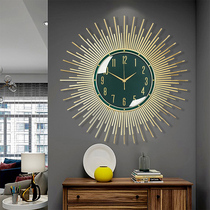 Sun clock clock clock living room light luxury mute home fashion quartz clock atmospheric watch Wall creative modern