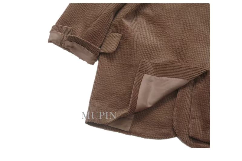 Tốt để có một tông màu, retro lỏng lẻo, như quần áo của bố, bộ đồ giản dị, áo khoác nhung, nữ 2018, phong cách mùa thu mới thời trang nữ đẹp