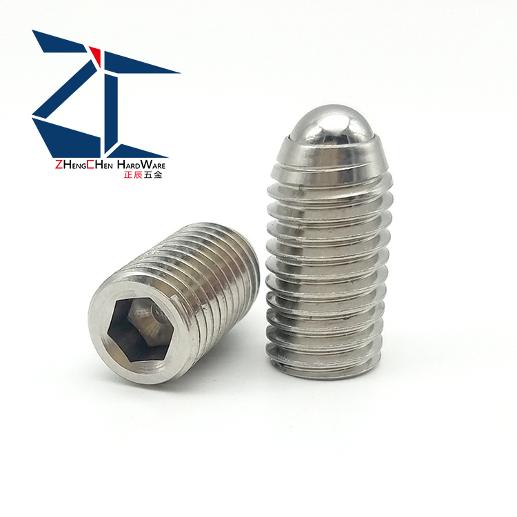 ZC104-3-M8-M10 stainless steel ball plunger positioning locking bolt wave bead screw length is optional