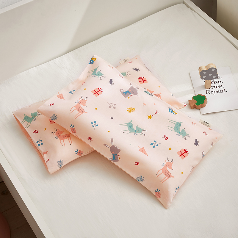 Pure cotton children's pillowcase 30x50 cotton pillowcase 40x60 single kindergarten cute cartoon girl boy