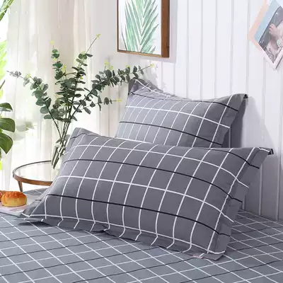 Cotton pillowcase cotton pair with zipper household single pillow sleeve 48x74 summer adult couple simple