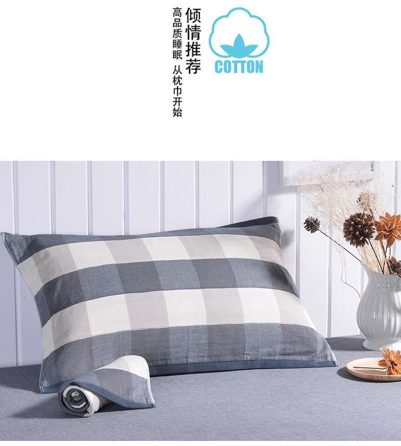 Agraiya cotton năm lớp gạc gối khăn cặp bông tải dày trẻ em khăn choàng gối