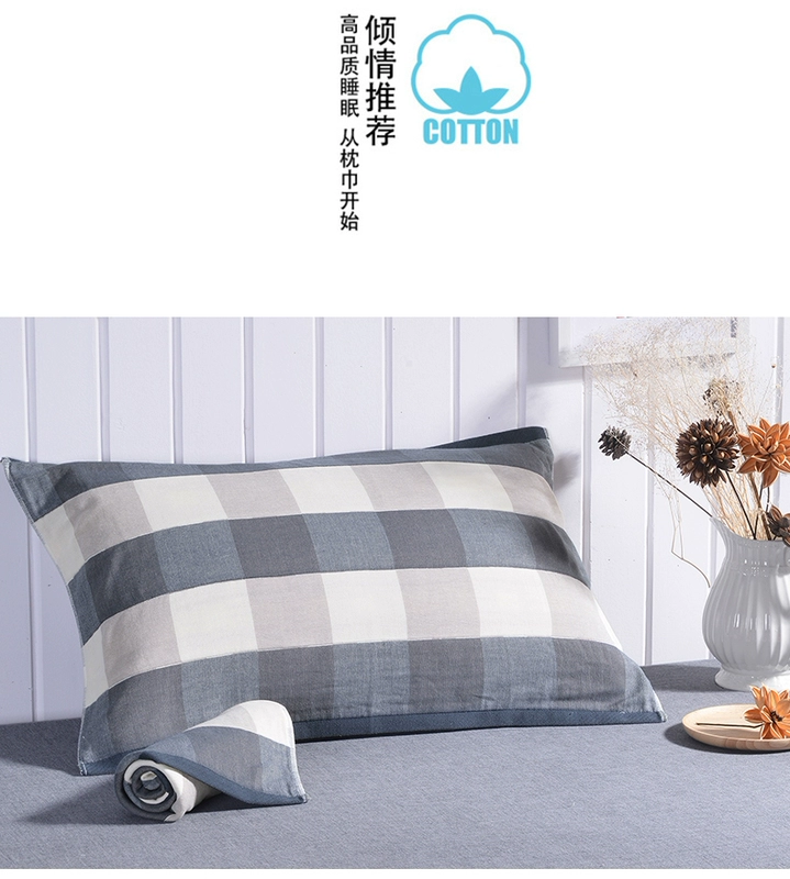 Agraiya cotton năm lớp gạc gối khăn cặp bông tải dày trẻ em