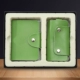 Чехол, зеленый комплект, из натуральной кожи