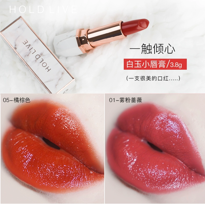 HOLD LIVE Ngọc cẩm thạch trắng Son môi Velvet Matte Bean Paste Rose Rotten Tomato Lipstick Phong cách sinh viên - Son môi