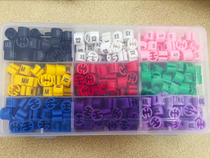 Boxed color four-tooth size ring