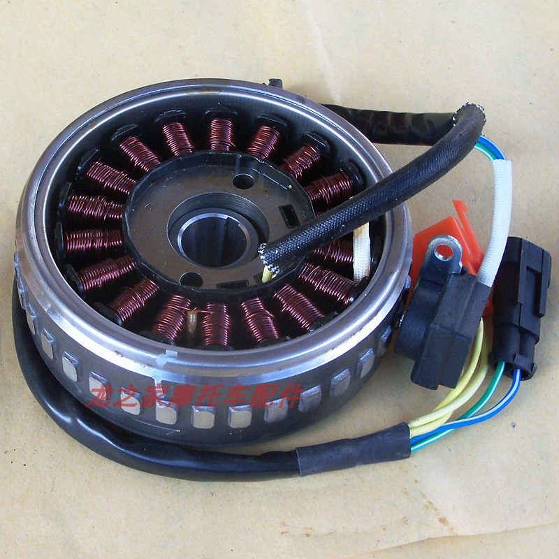 GY6 electric spray 125 Gold wave 18 Class eighteen Level DC Motorcycle magnetic cylinder rotor Magnetic motor flywheel coil stator-Taobao