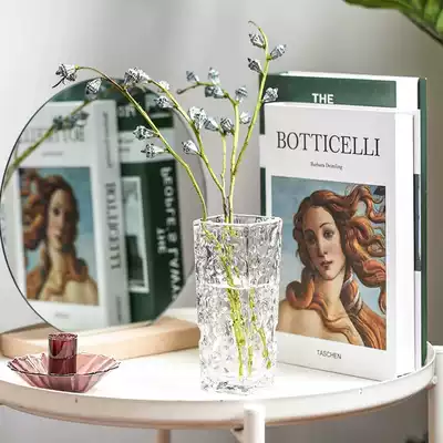 Park Jin grocery hipster small mouth a flower stained glass vase slender Lily dry flower decoration desktop vase