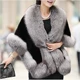 Faux lông cổ áo da lộn lông thú nữ giảm béo 2018 mới mùa đông thời trang ngắn khăn choàng sang trọng áo khoác lông dáng dài