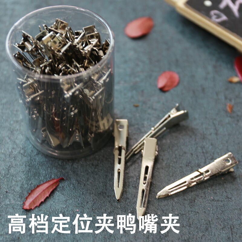 Hairdryer Clip Metal Stainless Steel Long Mouth Clamp Division Positioning Clamp Push Ripple Flat Clip