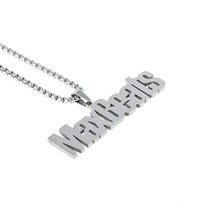 Maxbeats Titanium Steel Metal Alloy Trend Joker Electroplated Letters Stainless Steel Hip Hop Tide Brand Necklace Couple