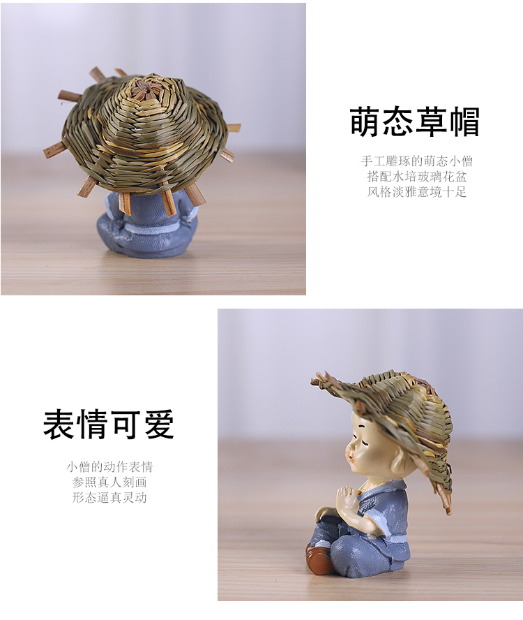 Bình thủy canh hoa bình thủy tinh màu xanh lá cây nước nhà máy container sáng tạo sứ trang trí máy tính để bàn gốm nhỏ - Trang trí nội thất decor phòng ngủ nhỏ
