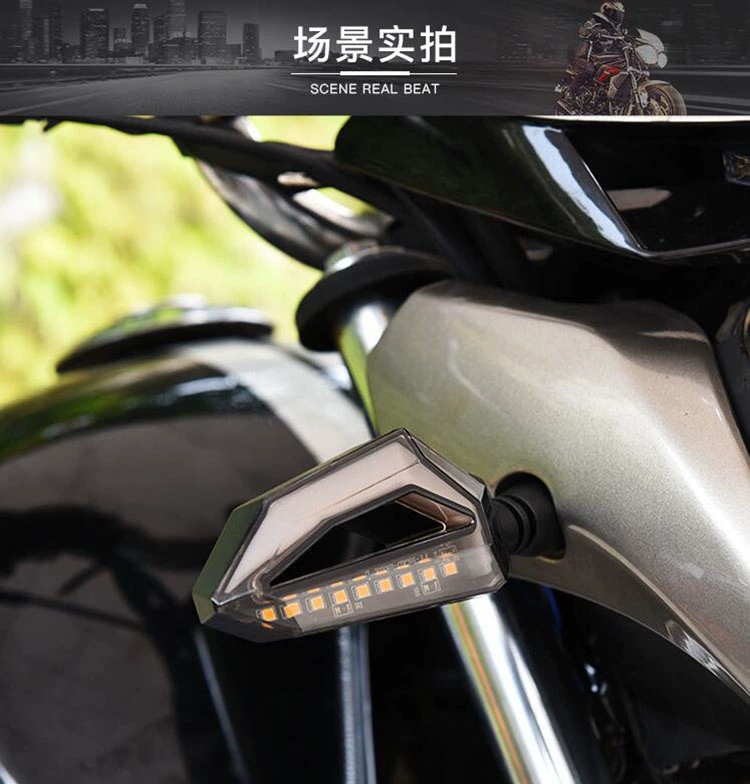 Xe máy led tín hiệu rẽ hai màu chạy nước ban ngày chạy nhẹ - Phụ tùng xe máy