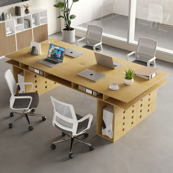 Modern simple birch large board negotiation table solid wood hole table workbench marine board desk desk designer