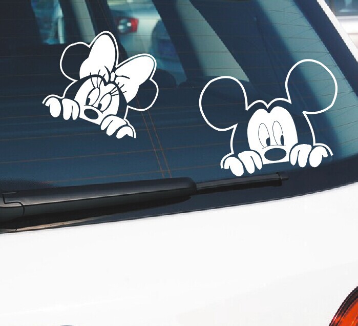 改装贴纸米奇 后窗玻璃个性搞笑贴 反光车贴 汽车贴纸 拉花 装饰