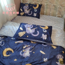 Sub-Watermelon Cat Original-Magic Cat Pure Cotton Four Sets Twill Cartoon Harry Potter Cat Cute