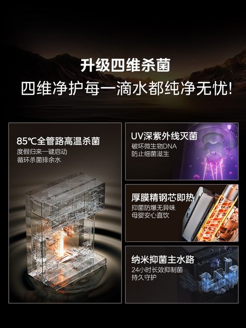 Midea Galaxy 2.0 Net Mineral 0 Antiscalant Water Purifier Household Direct Drinking RO Reverse Osmosis Kitchen Fresh Mineral Water 1000G