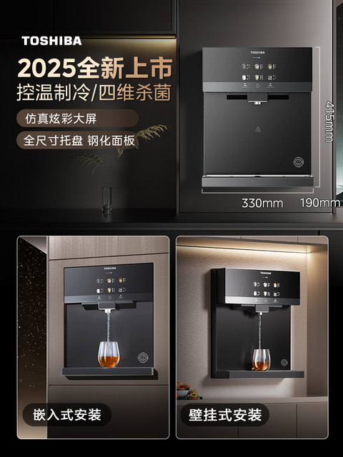 Midea Toshiba pipeline machine home wall-mounted refrigeration black sideboard embedded direct purified drinking water TG-13 set