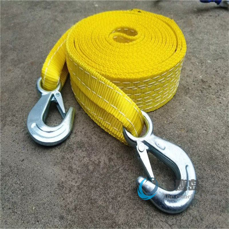 Off-road vehicle trolley rope trolley with thickened double-layer tow rope 5 meters * 12 tons pull car rope hook pull car rope