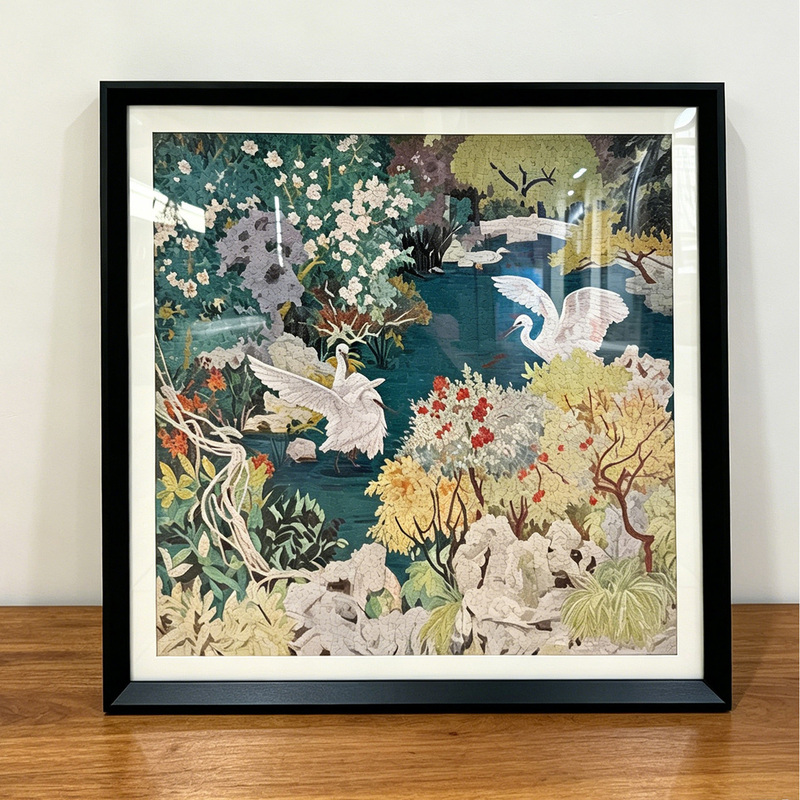 Bibociulu Puzzle Photo Frame 1024 Pieces 55* 55cm Special Puzzle Frame Framing Solid Wood Photo Frame Picture Frame