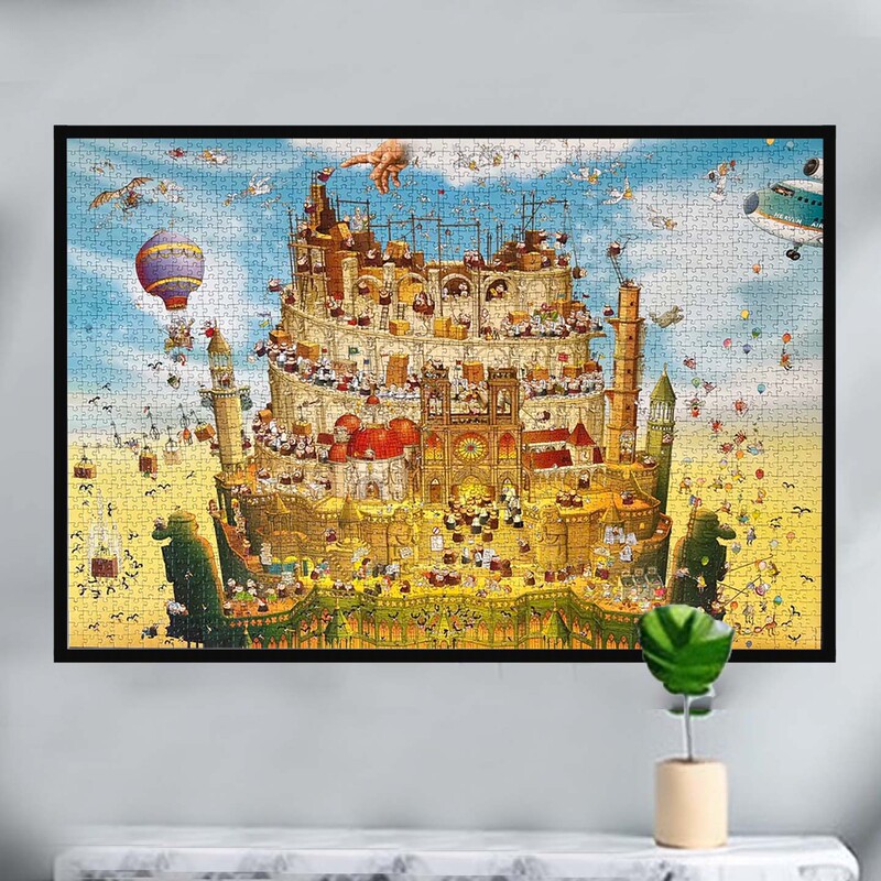 Heaven and Hell Maze Puzzle Frame 2000-Piece Puzzle Framed 97*69 Metal Photo Frame Framed Solid Wood Photo Frame Heaven and Hell Maze Puzzle Frame 2000-Piece Puzzle Framed 97*69 Metal Photo Frame Framed Solid Wood Photo Frame