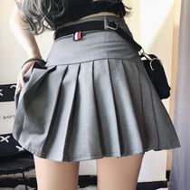 Summer Thom Browne short skirt Womens classic Skirt Slim A-line skirt Girls High waist TB pleated skirt