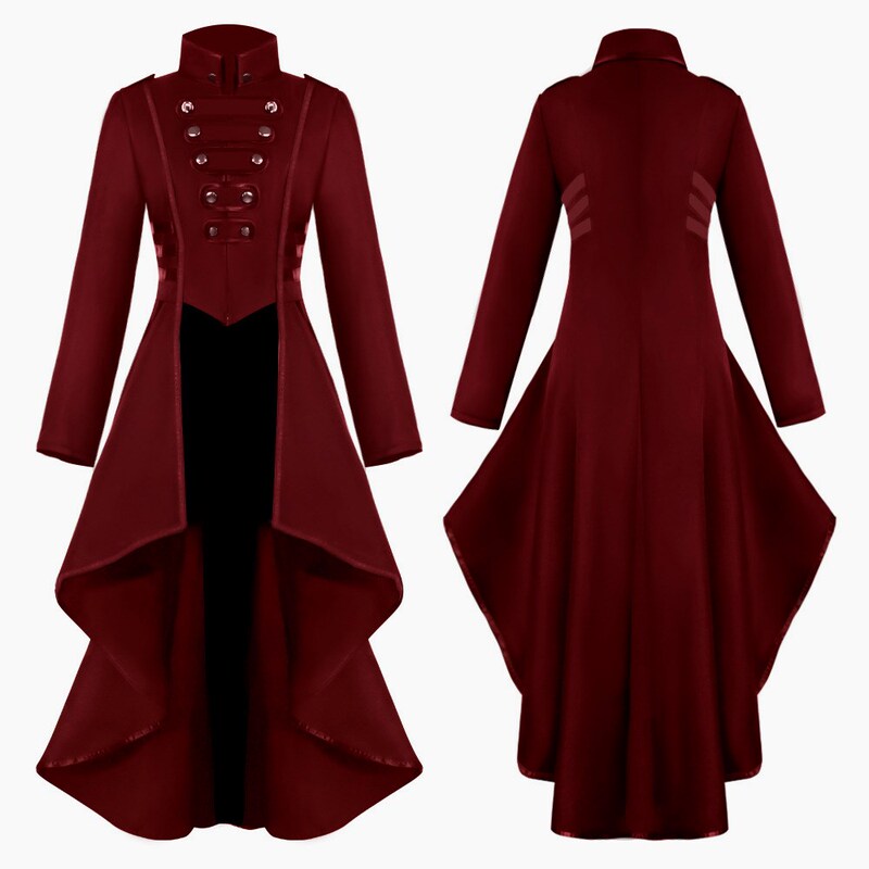Hot-Selling New Medieval Dress, Tailcoat, Women's Clothing, Irregular Hem, Retro Long Top, Jacket for Women.