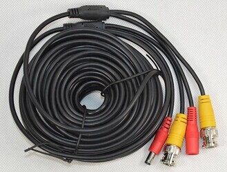 10 meters high-definition coaxial pure copper surveillance camera lens film power supply integrated special with connector BNC DC extension cable