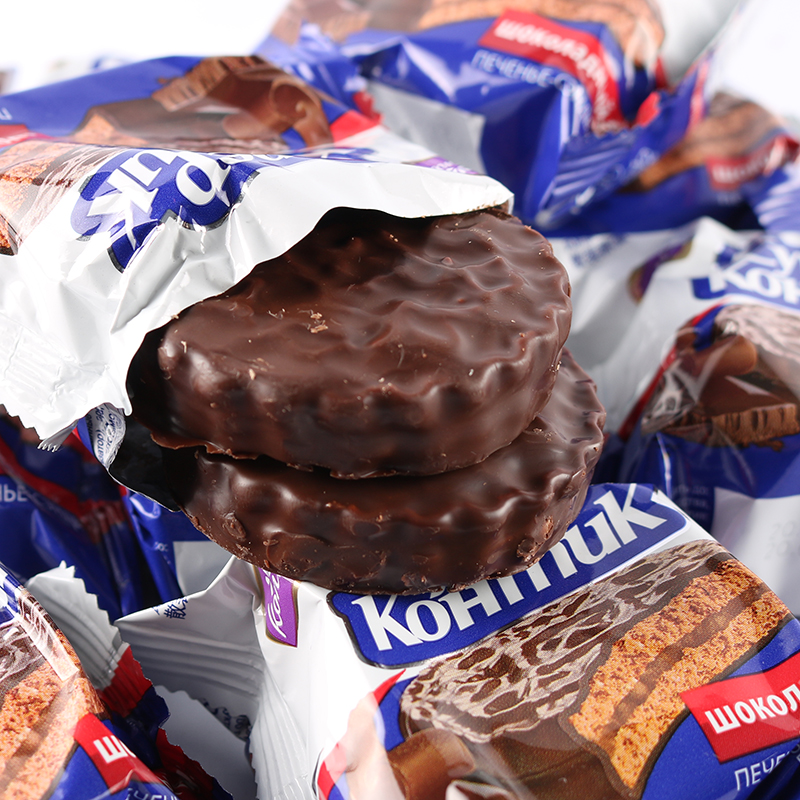 Imported Kangji sandwich Condensed Milk Biscuit Sandwich Chocolate Hazelnut Taste Great Dairy Cow Vegan Breakfast Satiety Snack