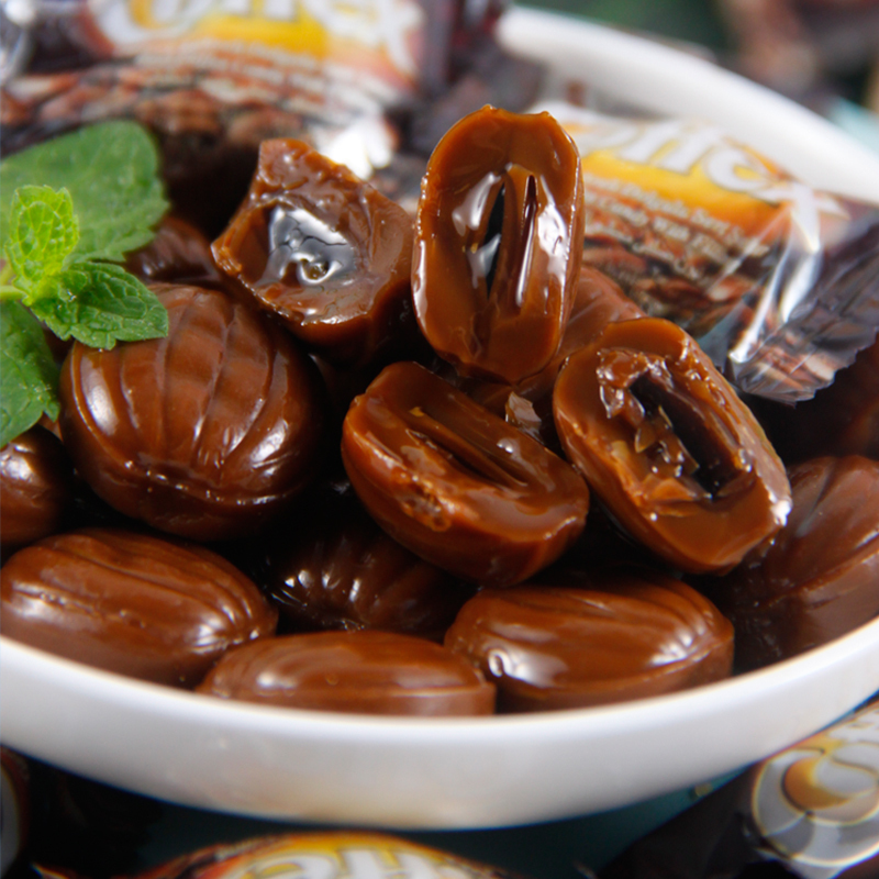 Turkish Imported Coffee-Flavored Caramel Candies with Creamy Filling, Bursting Candy, Snacks Turkish Imported Coffee-Flavored Caramel Candies with Creamy Filling, Bursting Candy, Snacks