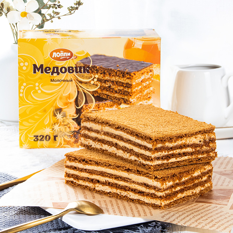Russia Imports Tiramisu Cake Thousands Layers Honey Cream Sandwich Zero Food Russia Small Miao Tiramisu