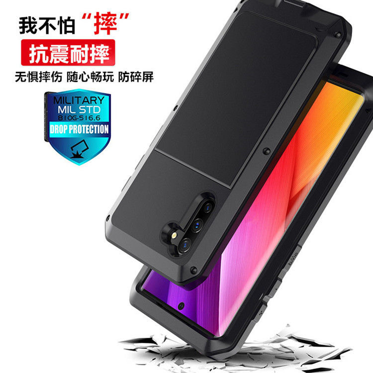 Suitable for Samsung s10 three-proof mobile phone shell note10 silicone protective cover S10e metal drop-proof all-inclusive frame