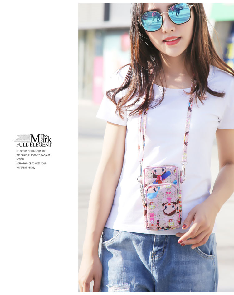 Túi đựng điện thoại di động nữ 2018 mới mini túi vải crossbody túi điện thoại treo cổ túi xách cổ đứng túi đeo chéo nike