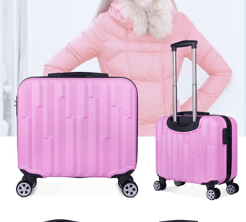 Sinh viên nhỏ xe đẩy trường hợp 18 inch vali nhỏ nữ mini nội trú trường hợp 16 inch nhỏ vali tươi kinh doanh hộp vali kéo nhựa