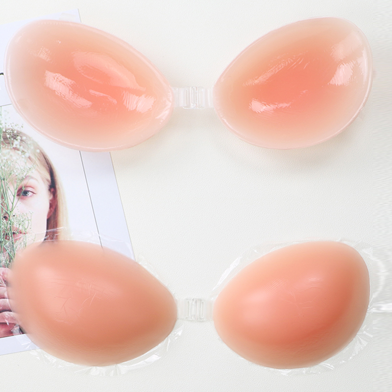 Small breasted flat breasted bridal bridal dress Swimming Thickening Waterproof Poly silicone Invisible Bra Chest with breast stickup lingerie