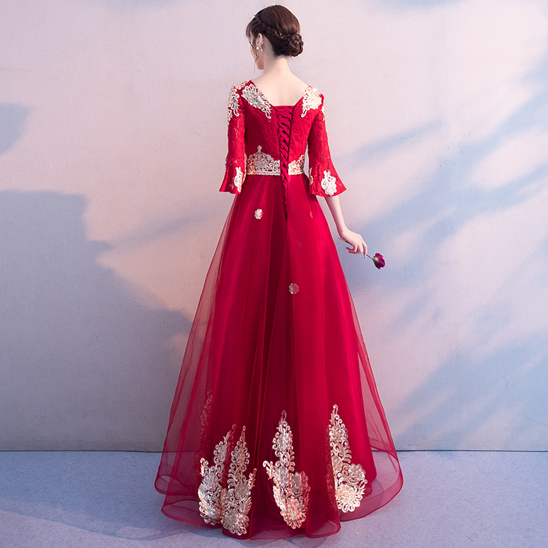 Robe de soirée      manchon de cloche - Ref 3212134 Image 4