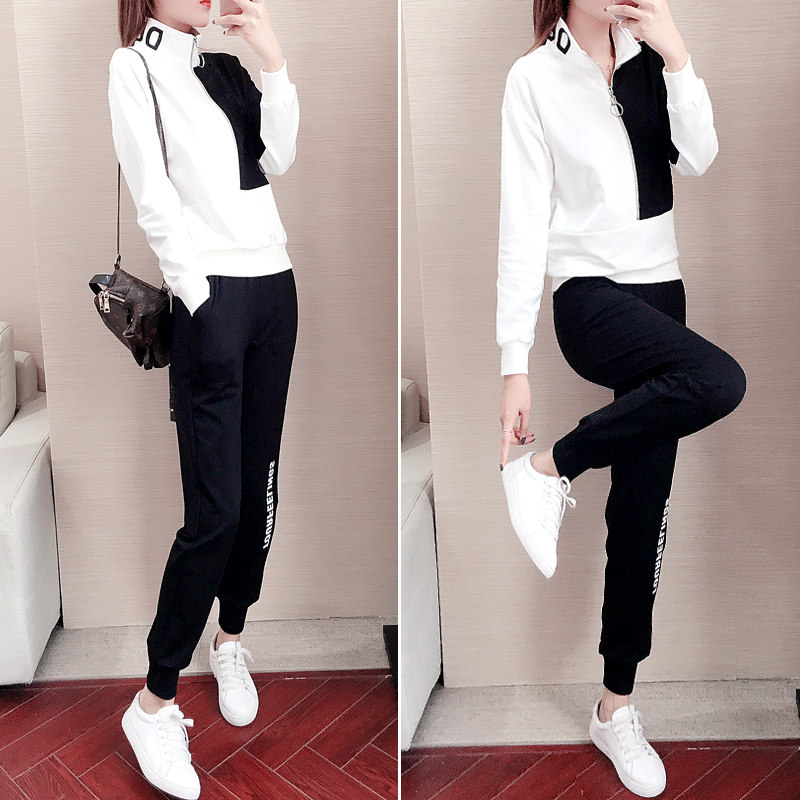 European station casual sports suit female spring autumn winter 2022 new loose sweater long sleeve two-piece fashion