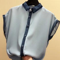 European Station Snowspinning Shirt Female Summer Big Code Loot 2022 New design sensation Little crowdsourced short sleeve blouses foreign air tide