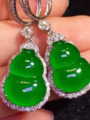 Boutique A goods jade inlaid jewelry jade ice jade orchid small pendant Guanyin necklace eggplant purple pendant live broadcast