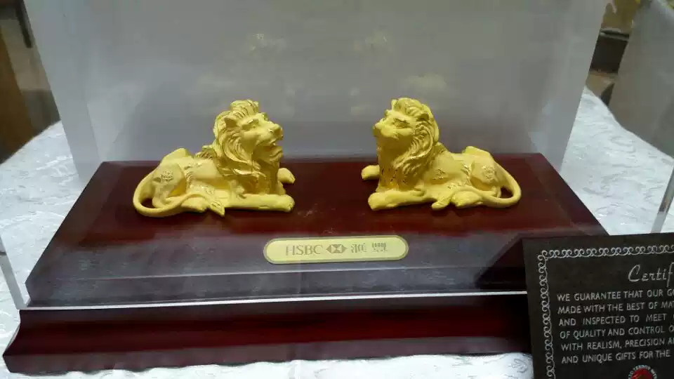 現貨HSBC 香港上海匯豐銀行金獅子市面罕有尊貴體面禮品