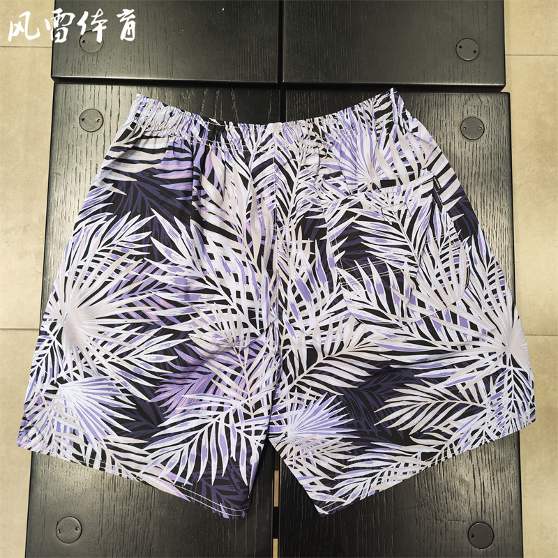[Wind and Thunder] Converse Men's Beach Vacation Style Elastic Waist Shorts 10023278