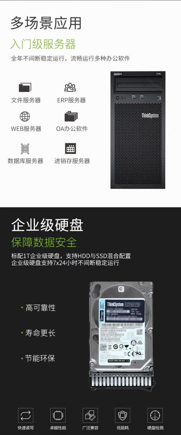 Служба устройство главная эвм объединение ThinkSystem TS80X ST58 ST258 Tower 4U служба устройство Lenovo
