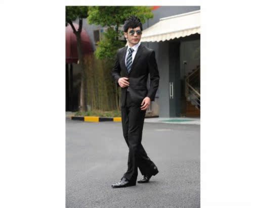 Bộ đồ vest nam màu đen phiên bản Hàn Quốc của bộ đồ mỏng một bộ váy cưới chống nhăn nóng miễn phí áo vest nam đẹp