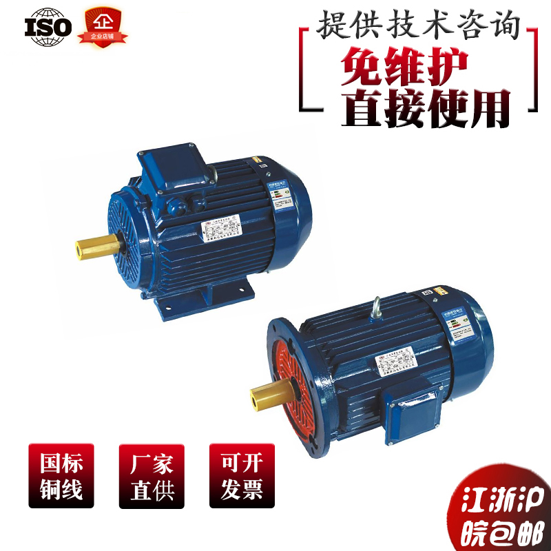 Normal State mediocre motor 380V three-phase full copper core cycloidal pin wheel reducer matching motor Pulap 4 class