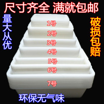 Thickened plastic ice tray rectangular square pot spicy hot box white food dish grill tray cooking pot
