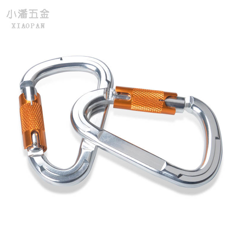 7075 AERIAL ALUMINUM D TYPE MOUNTAINEERING BUCKLE AUTOMATIC MAIN LOCK HOOK OUTDOOR ROCK CLIMBING SAFETY HANGING BUCKLE AERIAL YOGA LOCK CATCH