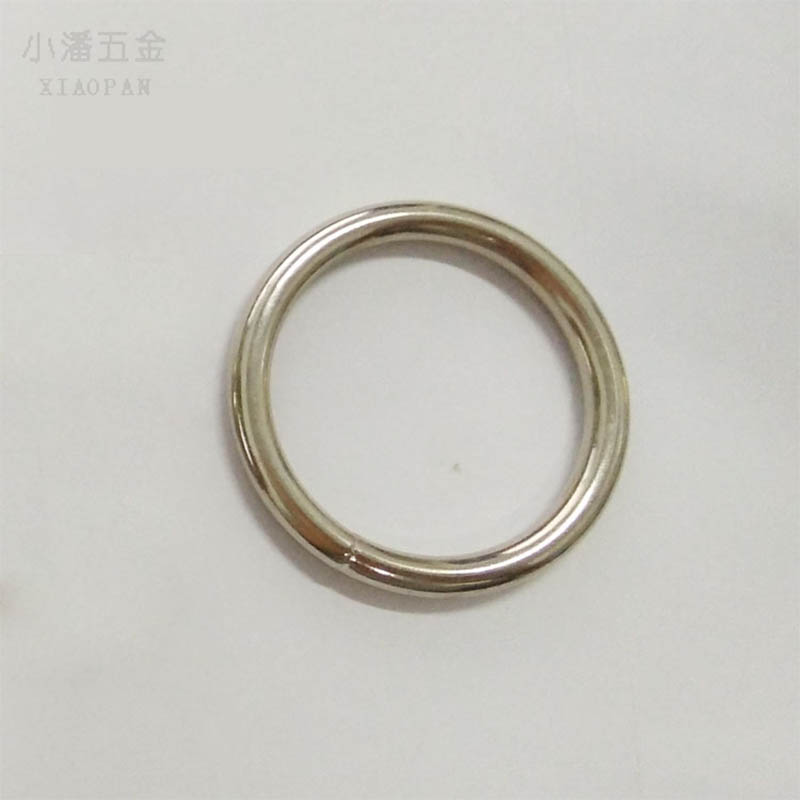 Iron ring galvanized nickel plated ring small decoration seamless welding solid circle hanging ring hardware luggage accessories O type