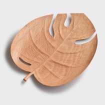 Mountain Shea-Canopy Banana Leaf Woodpan Original Handmade Wooden Snack Snack Leaf Creative Art Swing plate