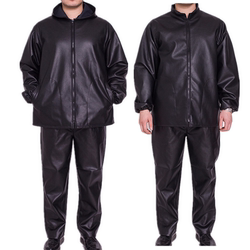Oil-proof, waterproof, wear-resistant leather clothing, leather trousers set, decoration car, aquatic product car wash, motorcycle takeaway coverall, labor protection overalls