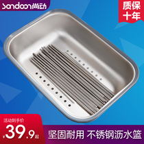 Shangdang deepened thickening stainless steel basin washing basin and basin seasoning basin soup basin drain Basin